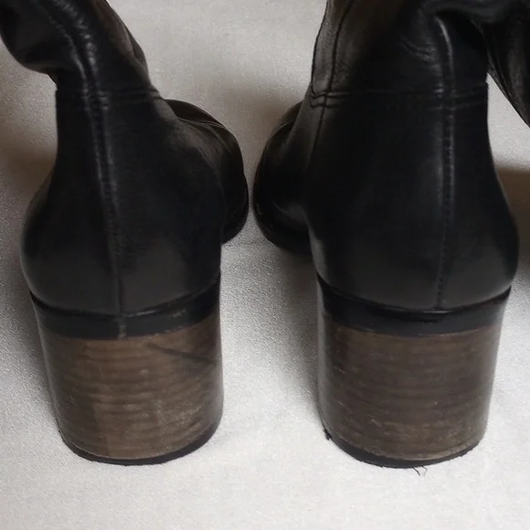 Coach Audrie Leather Riding Boots 5.5 Black Horsebit - Picture 4 of 6